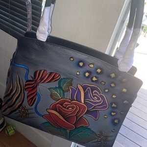Anuschka genuine leather hand painted bag